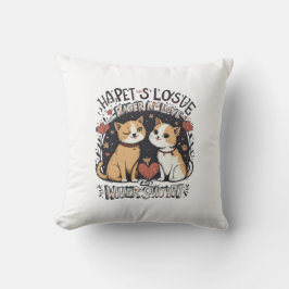 Cute Cat par Pillow Romantic Kattunge Home Decor Kudde