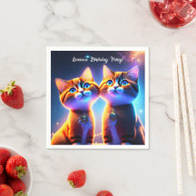 Cute cat-paret under stjärnan himlar -