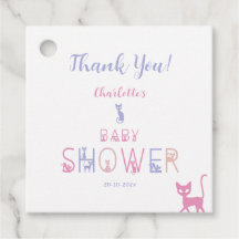 Cute Cat Pastel Färg Baby Shower