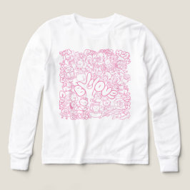 Cute Cat Patten med ASL ILY-tecken - ASL-design T Shirt