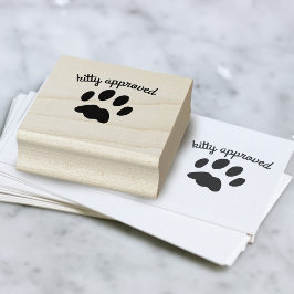 Cute Cat Paw Skriv ut Kattunge godkänt Rubber Frim Stämpel
