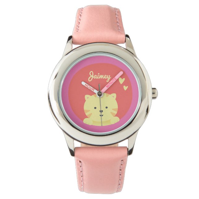 Cute Cat-Personlig Kids Watch Armbandsur (Framsida)