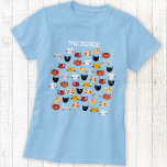 Cute Cat-Personlig T Shirt<br><div class="desc">En roligt mönster av mycket förtjusande lilla kattunge. Ändra namn för att anpassa sig. Originalkonst av Nic Squirrell.</div>