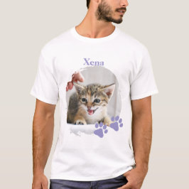 Cute Cat pet med skräddarsydd namn T Shirt