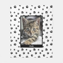 Cute Cat Photo Namn Black Tass avtryck Mönster