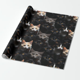 Cute Cat Photography Mönster Presentpapper