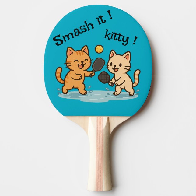 Cute Cat Pickleball Ping Pong Paddle Pingisracket (Framsidan)