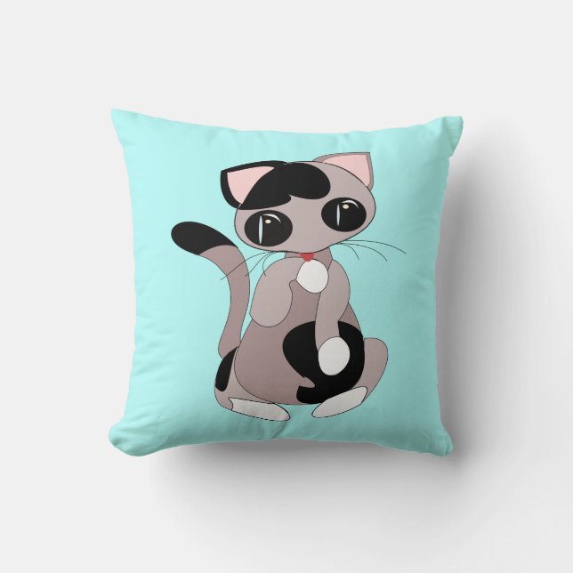 Cute Cat Pillow Kudde (Framsida)
