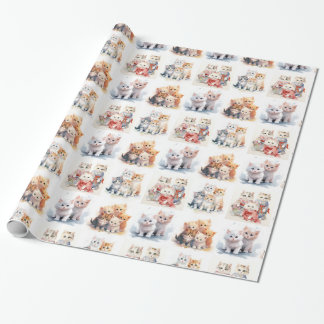 Cute cat porträtt presentpapper