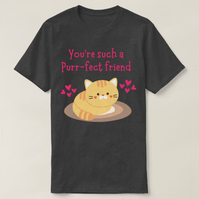 Cute Cat Pun är avsedd T Shirt (Design framsida)