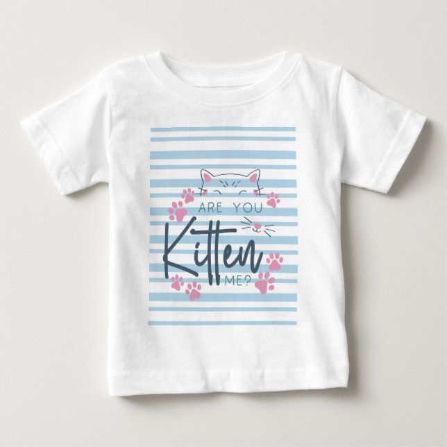 Cute Cat Pun - "Kitten mig?" Lönsam grafik T Shirt (Framsida)