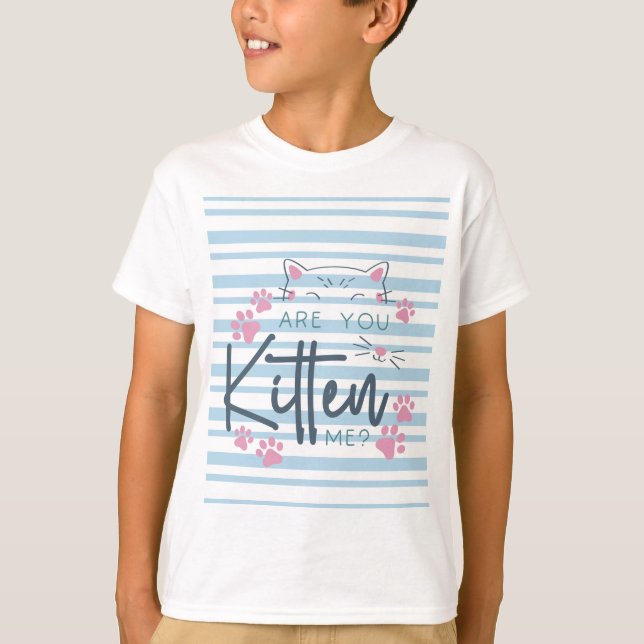 Cute Cat Pun - "Kitten mig?" Lönsam grafik T Shirt (Framsida)