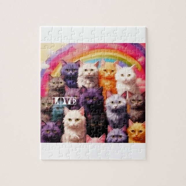 Cute Cat Puzzle for Cat Lovers Pussel (Vertikal)