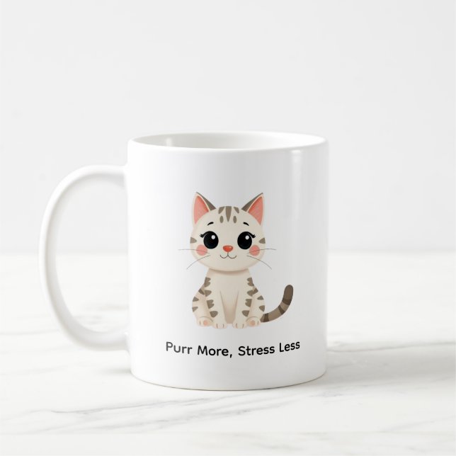 Cute Cat Quote Coffee Mug Kaffemugg (Vänster)
