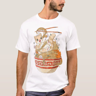 Cute Cat Ramen Kawaii Anime Cats Kitten Älskare Gi T Shirt