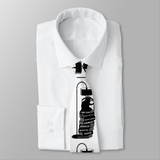 Cute Cat Reading Shakespeare Plays Slips (Bunden)