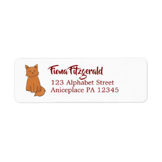 Cute Cat-Returetiketter Returadress Etikett