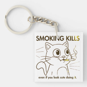 Cute Cat - Rökande Dödor - luddig antirökdesign