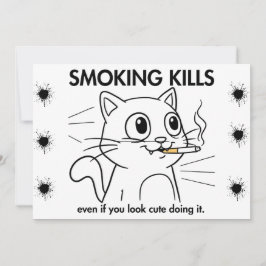 Cute Cat - Rökande Dödor - luddig antirökdesign