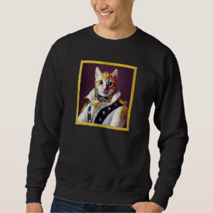 Cute Cat-Royalet Porträtt Porträtt i Kitten G Lång Ärmad Tröja