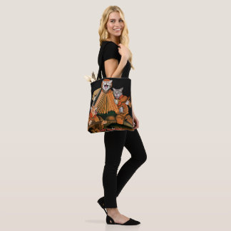 Cute Cat Scouts Accordion Band Tote Tygkasse