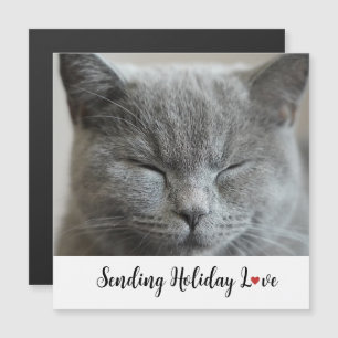 Cute Cat Sending Helgdag Kärlek
