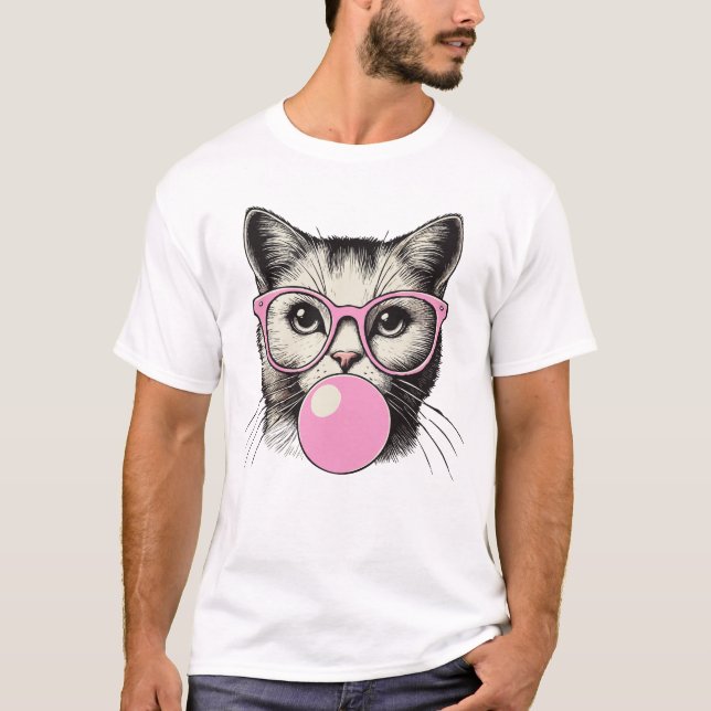 Cute Cat Shirt for Women Funny Cat Kärlek T (Framsida)