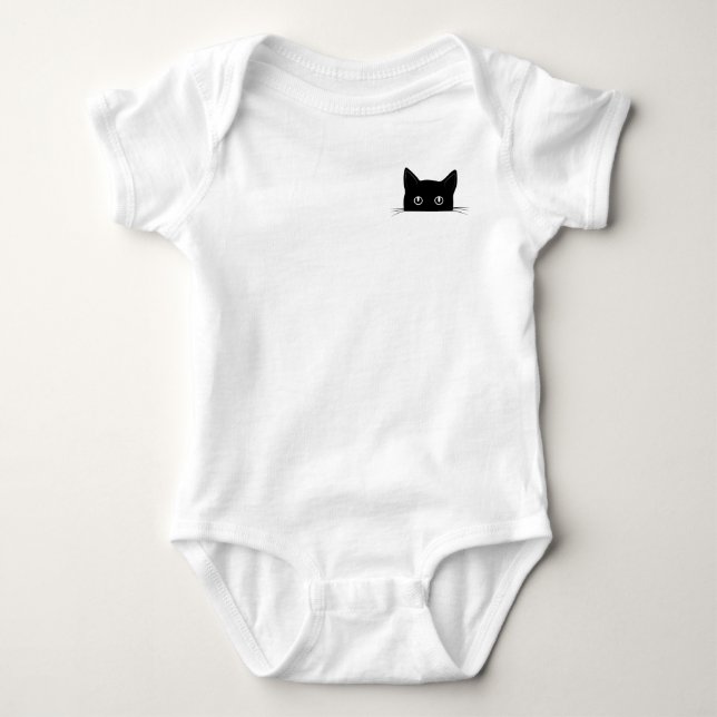 Cute Cat Shirt, katt Gömmande i Pocket Shirt T (Framsida)