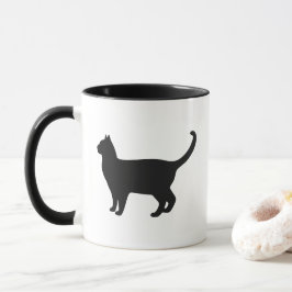 Cute Cat Silhouette Mugg