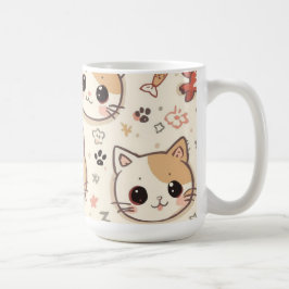 Cute Cat simpel kattunge Mönster Party Kaffemugg