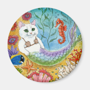Cute Cat Sjöjungfru Seahorse Underwater magnet
