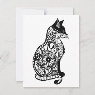 Cute cat sketch II Anteckningskort