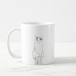 Cute Cat Sketch Modern Kaffemugg