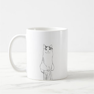 Cute Cat Sketch Modern Kaffemugg