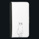 Cute Cat Sketch Modern Plånboksfodral För Samsung Galaxy S5<br><div class="desc">Modern mobil plånbok med en enkel hand plockade-skiss av en söt katt.</div>