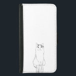 Cute Cat Sketch Modern Plånboksfodral För Samsung Galaxy S5<br><div class="desc">Modern mobil plånbok med en enkel hand plockade-skiss av en söt katt.</div>