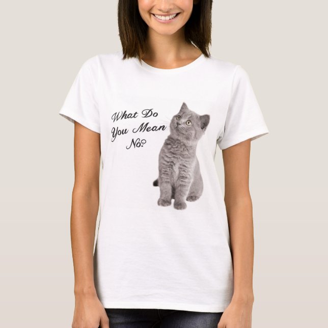 Cute Cat Skörd överst Tee Shirt (Framsida)