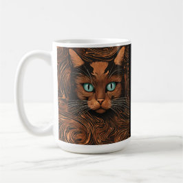 Cute Cat Snyggt Animal Cat Latte Coffee Mugg