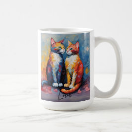 Cute Cat Snyggt Animal Cat Latte Coffee Mugg