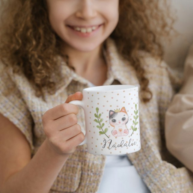 Cute Cat Soft Kön Neutral Doft Child Baby Kaffemugg (Skapare uppladdad)