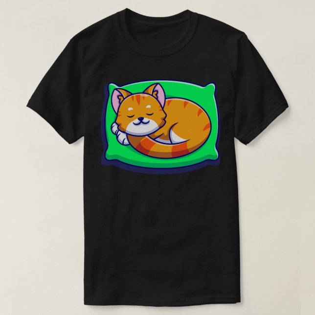 Cute Cat som lämnar på fyllning Tecknad 1 T Shirt (Design framsida)