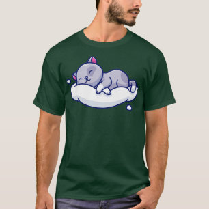 Cute Cat som sover på molnet T Shirt