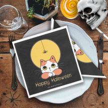 Cute Cat Spider Happy halloween ID865