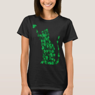 Cute Cat St patricks day C Lucky Cat Mamma Shamroc T Shirt