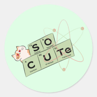 Cute Cat Sticker Runt Klistermärke