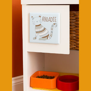 Cute Cat Stripe Kattunge Magnet