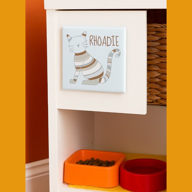 Cute Cat Stripe Kattunge Magnet (Skapare uppladdad)