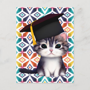 Cute Cat Studenten-dagen är en viktig milstolpe Helg Vykort