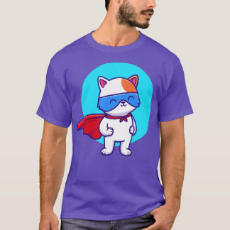 Cute Cat SuperHero T Shirt