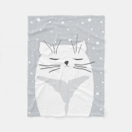 Cute cat, symbol för 2023. fleecefilt